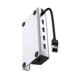 Aluminum Casing USB Hub Type-C 3.0 6 Ports Docking Station USB C for Steam Deck Console with PD100W Fast Charging USB3.0 4K HDMI